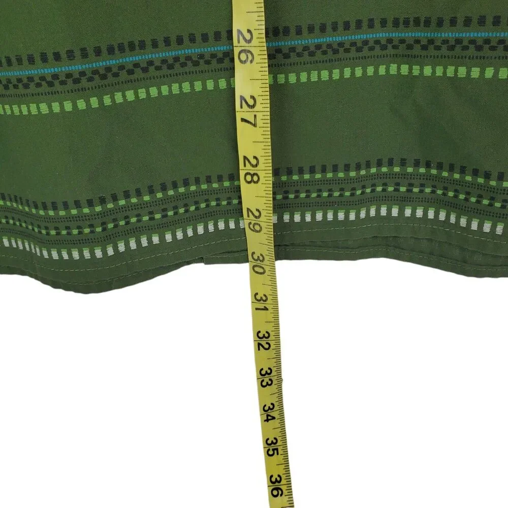 THE NORTH FACE Shirt Mens Large Green Geometric Button Down Long Sleeve Outdoor